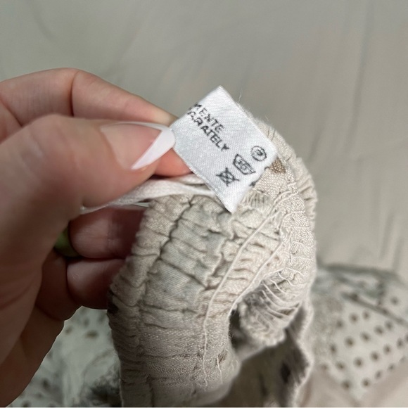 Made in Italy Women’s Italian Linen Smocked Ruched Tiered Feminine Midi Skirt - Picture 3 of 6